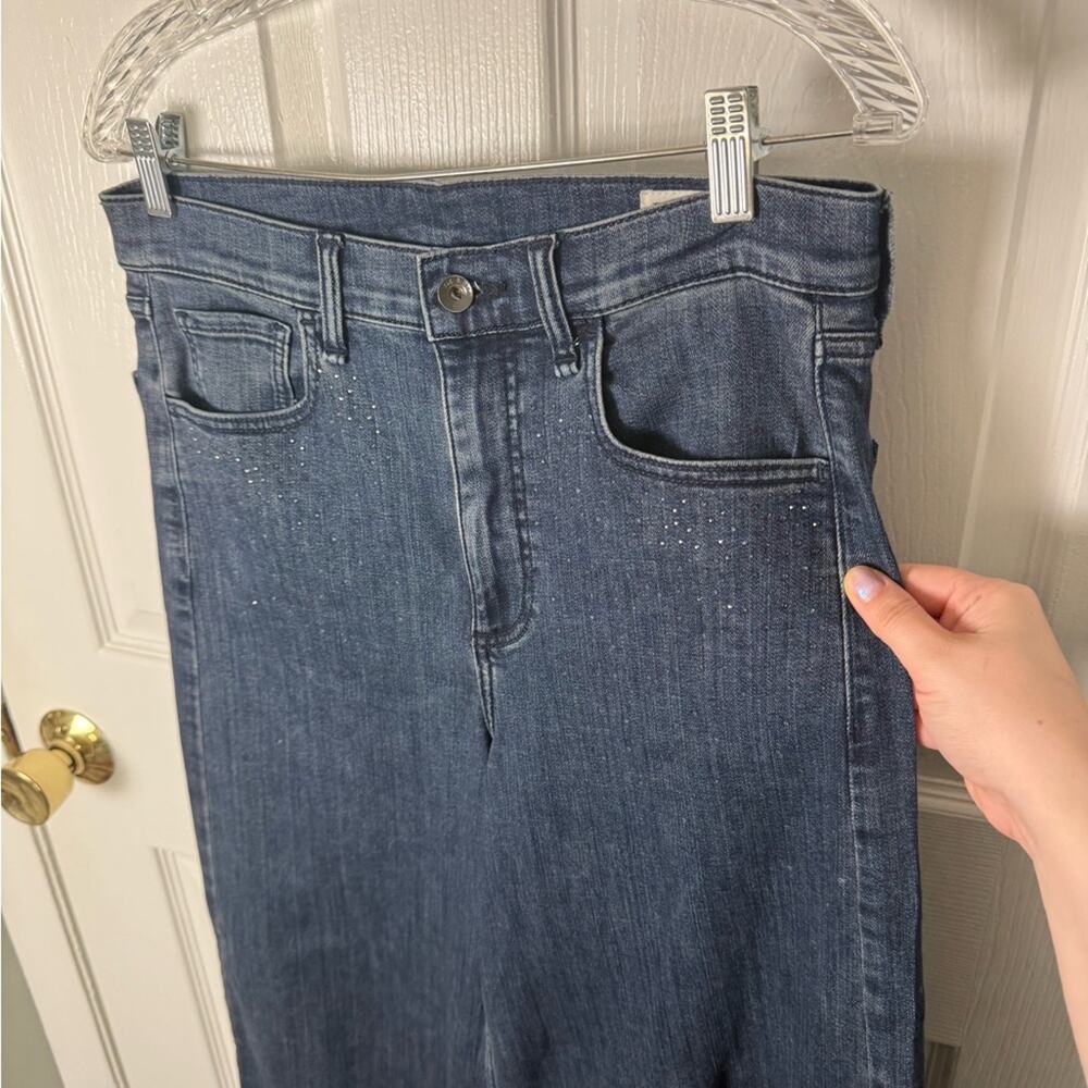 Rag & Bone Serena High Waist Rhinestone Wide Leg Jeans 29 - Picture 3 of 6